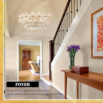Poemoon 11 Lights Modern Flower Elegant Crystal Chandelier 6
